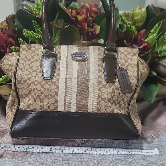 Coach Brown and Black Satchel - Picture 6 of 11